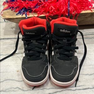 Adidas Kids Black and Red Sneakers